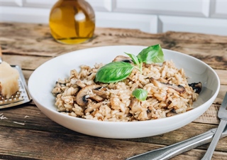Mushroom Risotto with White Wine