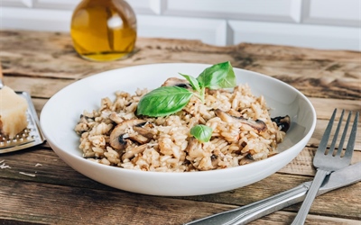 Mushroom Risotto with White Wine