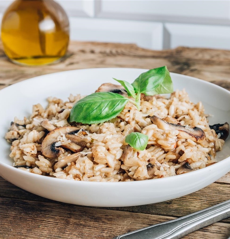 Mushroom Risotto with White Wine