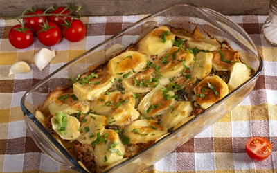 Homemade Moussaka with Minced Meat