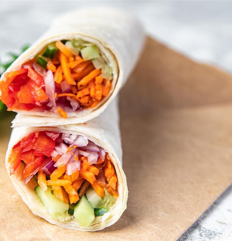 Colorful Veggie Wrap Fiesta