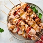Skewer Symphony: Turkey and Veggie Grill Medley