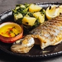 Grilled Sea Bass with Dalmatian-Style Swiss Chard and Potatoes