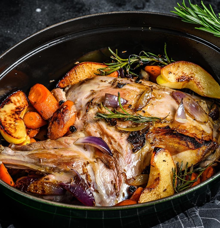 Oven-Roasted Lamb with Golden Potatoes