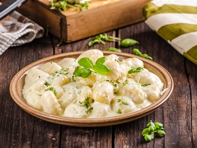 Homemade Gnocchi in Creamy Gorgonzola Sauce