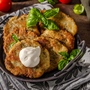 Crispy Fried Zucchini with Herb-Infused Greek Yogurt Dip