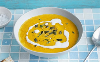 Golden Harvest Pumpkin Soup with a Hint of Ginger