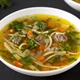 Grandma’s Comforting Beef Broth with Homemade Noodles