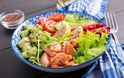 Smoky Salmon and Creamy Avocado Salad