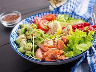 Smoky Salmon and Creamy Avocado Salad