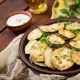Oven-Roasted Zucchini with Creamy Dill Sauce
