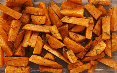 Roasted Sweet Potatoes with Rosemary