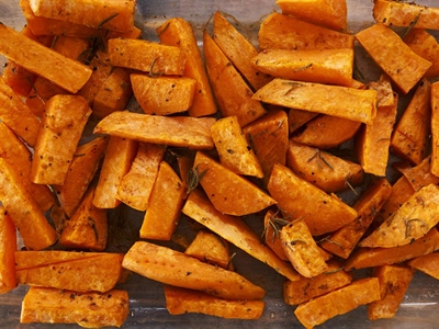 Roasted Sweet Potatoes with Rosemary