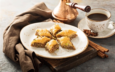 Golden Walnut Baklava with Honey Syrup