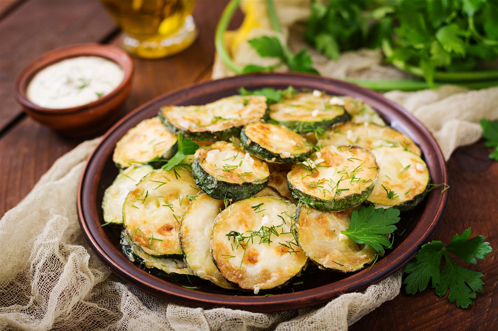 Oven-Roasted Zucchini Recipe with Dill Sauce | Tasty Empire